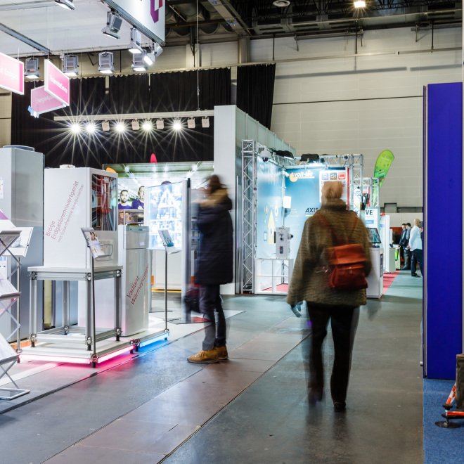 Außenwirtschaftsförderung (im Bild ist ein Messestand zu sehen)