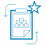 Icon neue/r organisatorische/r Prozess/Struktur